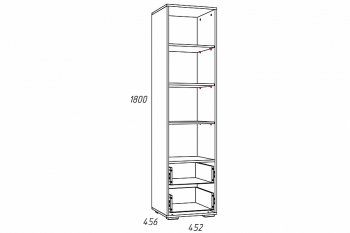 Стеллаж Лилу НМ 041.03 (Silva) в Сухом Логу - suhoj-log.mebel-e96.ru