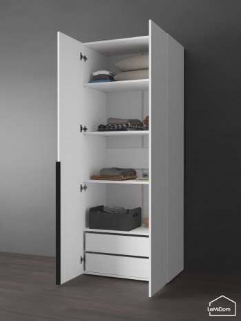 Шкаф Linnea MHR-2-4 2050х800х510 (Белый-М 11.1.2) в Сухом Логу - suhoj-log.mebel-e96.ru