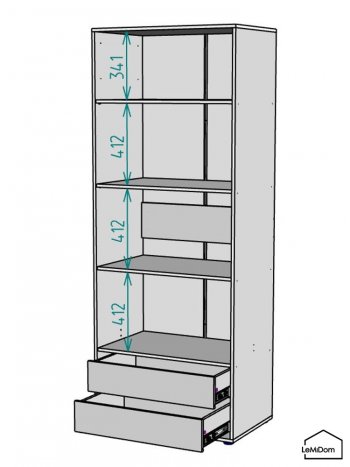 Шкаф Linnea MHR-2-3 2050х800х510 (Графит-М 11.1.25) в Сухом Логу - suhoj-log.mebel-e96.ru