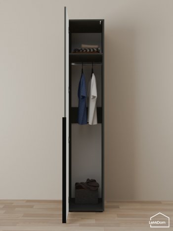Шкаф Linnea MHR-1 2050х400х510 (Графит-М 11.1.25) в Сухом Логу - suhoj-log.mebel-e96.ru