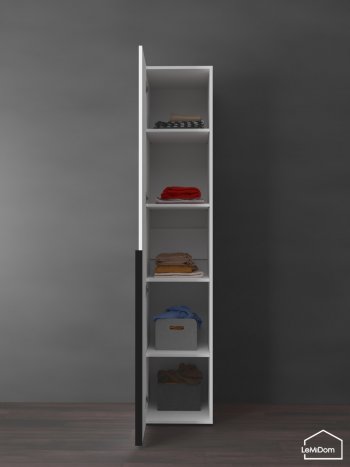 Шкаф Linnea MHR-1-2 2050х400х510 (Белый-М 11.1.2) в Сухом Логу - suhoj-log.mebel-e96.ru
