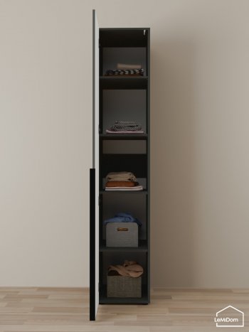 Шкаф Linnea MHR-1-2 2050х400х510 (Графит-М 11.1.25) в Сухом Логу - suhoj-log.mebel-e96.ru