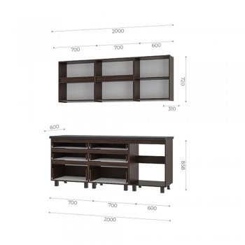 Кухонный гарнитур Лофт 2000 мм (БТС) в Сухом Логу - suhoj-log.mebel-e96.ru