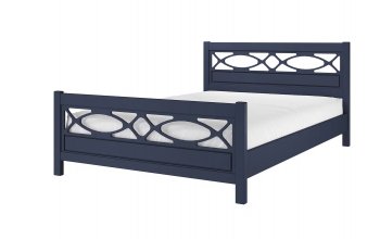 Кровать из массива Лоренса Темный лазурный (БМ) в Сухом Логу - suhoj-log.mebel-e96.ru