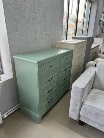 Комод 8 ящиков Лорето, зеленый самшит (БМ) в Сухом Логу - suhoj-log.mebel-e96.ru