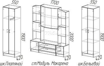 Стенка Макарена (ЭРА) в Сухом Логу - suhoj-log.mebel-e96.ru