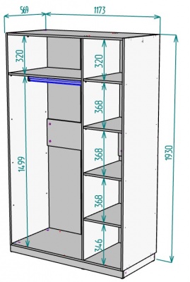 Шкаф 1200 мм Мальта light H289 (ДСС) в Сухом Логу - suhoj-log.mebel-e96.ru