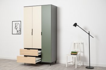 Шкаф 1200 мм Марвэл 16.317.03 зеленый (Моби) в Сухом Логу - suhoj-log.mebel-e96.ru