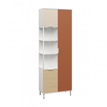 Шкаф комбинированный Марвэл 13.22 бел (Моби) в Сухом Логу - suhoj-log.mebel-e96.ru | фото