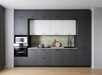 Кухонный гарнитур Меренга 3400 мм МДФ (Санвут) в Сухом Логу - suhoj-log.mebel-e96.ru