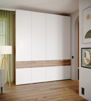 Шкаф 2000 мм Мерида крафт табачный/белый (Микон) в Сухом Логу - suhoj-log.mebel-e96.ru