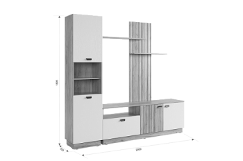 Стенка Моди К1 (Мебельсон) в Сухом Логу - suhoj-log.mebel-e96.ru