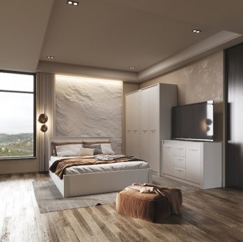 Спальный гарнитур Монако Кашемир (модульный) (БТС) в Сухом Логу - suhoj-log.mebel-e96.ru