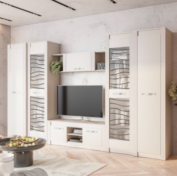 Стенка Монако Кашемир комп.4 (модульная) (БТС) в Сухом Логу - suhoj-log.mebel-e96.ru