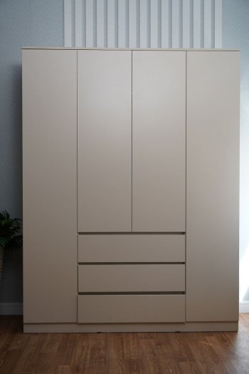 Шкаф распашной Мори 1600 мм сатин (ДСВ) в Сухом Логу - suhoj-log.mebel-e96.ru