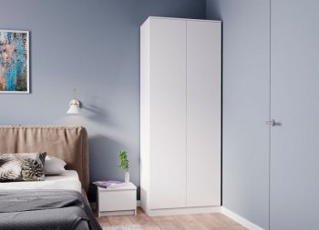 Шкаф двустворчатый Мори МШ800.1 белый (ДСВ) в Сухом Логу - suhoj-log.mebel-e96.ru