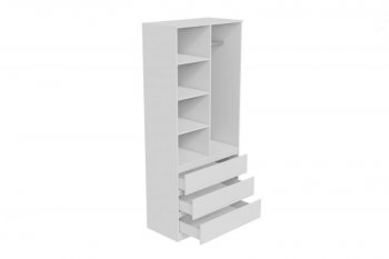 Шкаф 900 мм Мори 900.2 белый высота 2100 мм (ДСВ) в Сухом Логу - suhoj-log.mebel-e96.ru