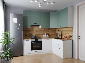 Угловой кухонный гарнитур Муссон 2200*1600 мм Sanvut в Сухом Логу - suhoj-log.mebel-e96.ru