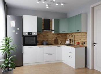 Угловой кухонный гарнитур Муссон 2400*1600 мм Sanvut в Сухом Логу - suhoj-log.mebel-e96.ru