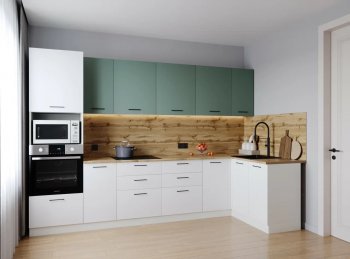 Угловой кухонный гарнитур Муссон 3200*1400 мм (Санвут) в Сухом Логу - suhoj-log.mebel-e96.ru