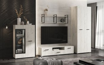 Стенка Нэнси new крафт белый (Миф) в Сухом Логу - suhoj-log.mebel-e96.ru