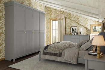 Спальный гарнитур Никеа модульный антрацит (БМ) в Сухом Логу - suhoj-log.mebel-e96.ru