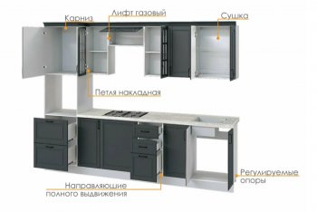 Кухонный гарнитур 3000 мм Николь-1 (Росток) в Сухом Логу - suhoj-log.mebel-e96.ru