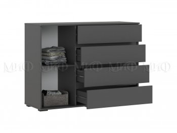 Комод 1 дверь 4 ящика (1200) Норд, графит (Миф) в Сухом Логу - suhoj-log.mebel-e96.ru