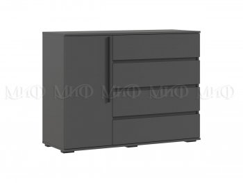 Комод 1 дверь 4 ящика (1200) Норд, графит (Миф) в Сухом Логу - suhoj-log.mebel-e96.ru