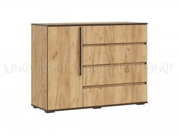 Комод 1 дверь 4 ящика (1200) Норд, дуб крафт (Миф) в Сухом Логу - suhoj-log.mebel-e96.ru