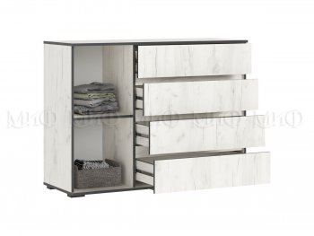 Комод 1 дверь 4 ящика (1200) Норд, крафт белый (Миф) в Сухом Логу - suhoj-log.mebel-e96.ru