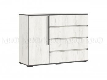 Комод 1 дверь 4 ящика (1200) Норд, крафт белый (Миф) в Сухом Логу - suhoj-log.mebel-e96.ru
