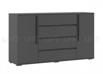 Комод 2 двери 4 ящика (1600) Норд, графит (Миф) в Сухом Логу - suhoj-log.mebel-e96.ru