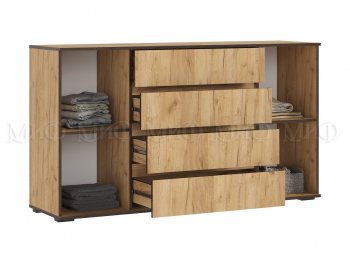 Комод 2 двери 4 ящика (1600) Норд, крафт (Миф) в Сухом Логу - suhoj-log.mebel-e96.ru