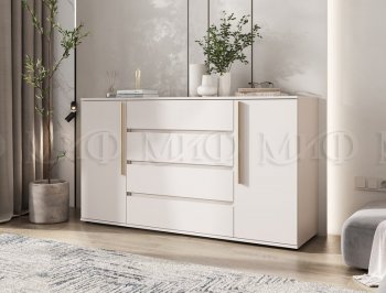 Комод 2 двери 4 ящика (1600) Норд, кашемир (Миф) в Сухом Логу - suhoj-log.mebel-e96.ru