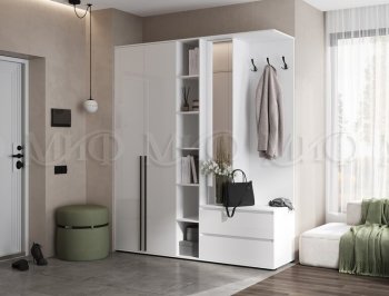 Прихожая Норд модульная белый (Миф) в Сухом Логу - suhoj-log.mebel-e96.ru