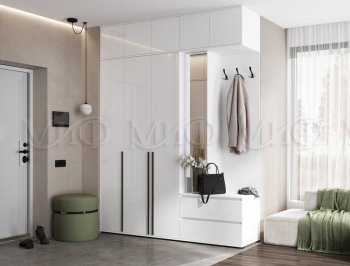 Прихожая Норд модульная белый (Миф) в Сухом Логу - suhoj-log.mebel-e96.ru