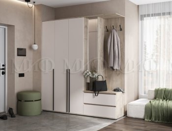 Прихожая Норд модульная крафт серый/кашемир (Миф) в Сухом Логу - suhoj-log.mebel-e96.ru