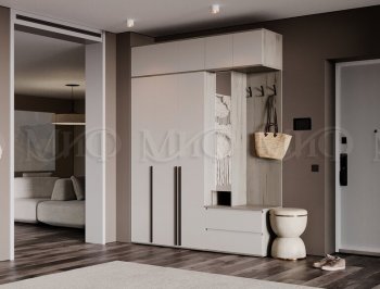 Прихожая Норд модульная крафт серый/кашемир (Миф) в Сухом Логу - suhoj-log.mebel-e96.ru