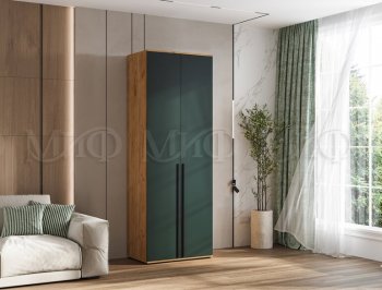 Шкаф 800 мм 2-х ств. Норд крафт/изумруд (Миф) в Сухом Логу - suhoj-log.mebel-e96.ru