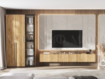 Стенка Норд дуб крафт (Миф) в Сухом Логу - suhoj-log.mebel-e96.ru