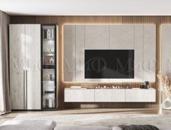 Стенка Норд крафт белый (Миф) в Сухом Логу - suhoj-log.mebel-e96.ru