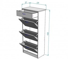 Обувница W23 (Белый) в Сухом Логу - suhoj-log.mebel-e96.ru