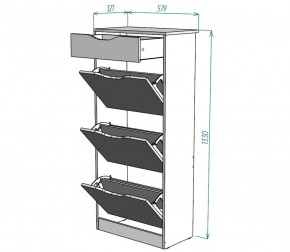 Обувница W24 (Белый) в Сухом Логу - suhoj-log.mebel-e96.ru