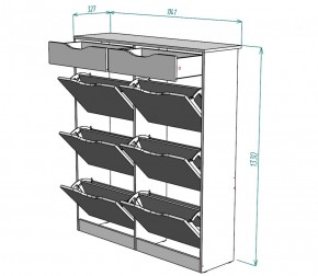 Обувница W28 (ДВ-Графит) в Сухом Логу - suhoj-log.mebel-e96.ru