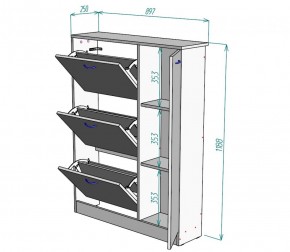 Обувница W39 (ДВ-Графит) в Сухом Логу - suhoj-log.mebel-e96.ru