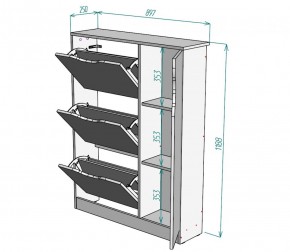 Обувница W40 (Графит) в Сухом Логу - suhoj-log.mebel-e96.ru