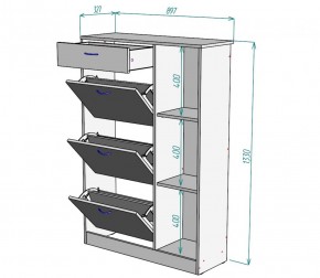 Обувница W41 (Белый) в Сухом Логу - suhoj-log.mebel-e96.ru