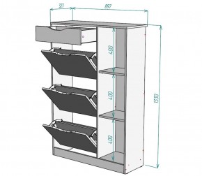 Обувница W42 (Белый) в Сухом Логу - suhoj-log.mebel-e96.ru