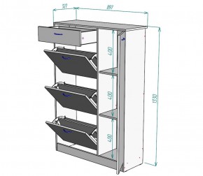 Обувница W43 (Графит) в Сухом Логу - suhoj-log.mebel-e96.ru